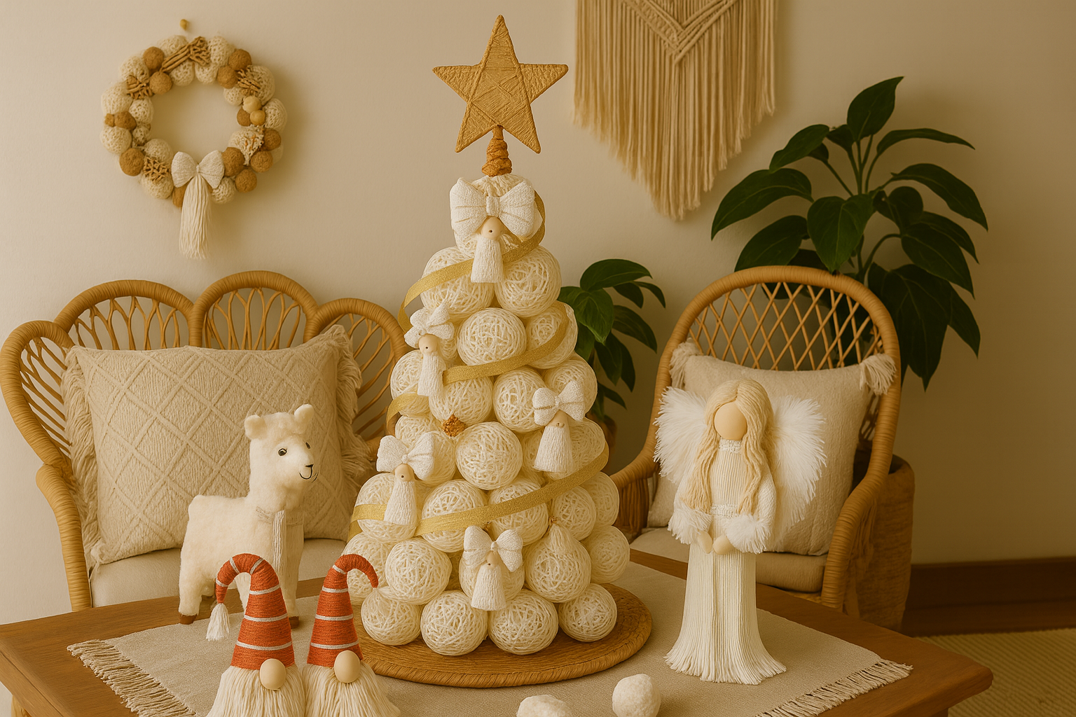 Decoração natalina boho - Fiber Emballage Meu Natal Boho